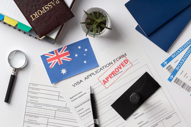 visa application composition with australian flag 23 2149117800